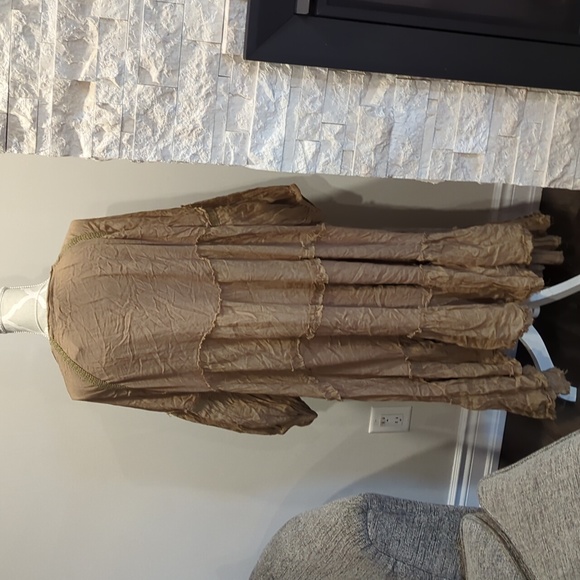 NWT Free People Bohemian Taupe / Green long Dress - Picture 4 of 9